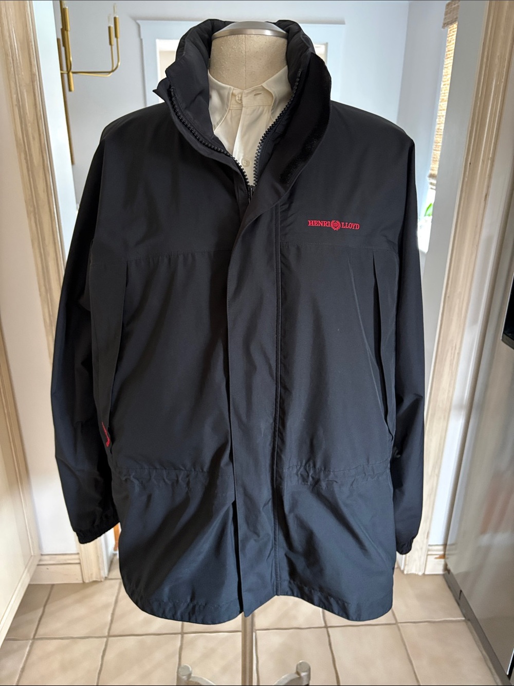 Henri Lloyd Black Jacket with Subtle Red Logo